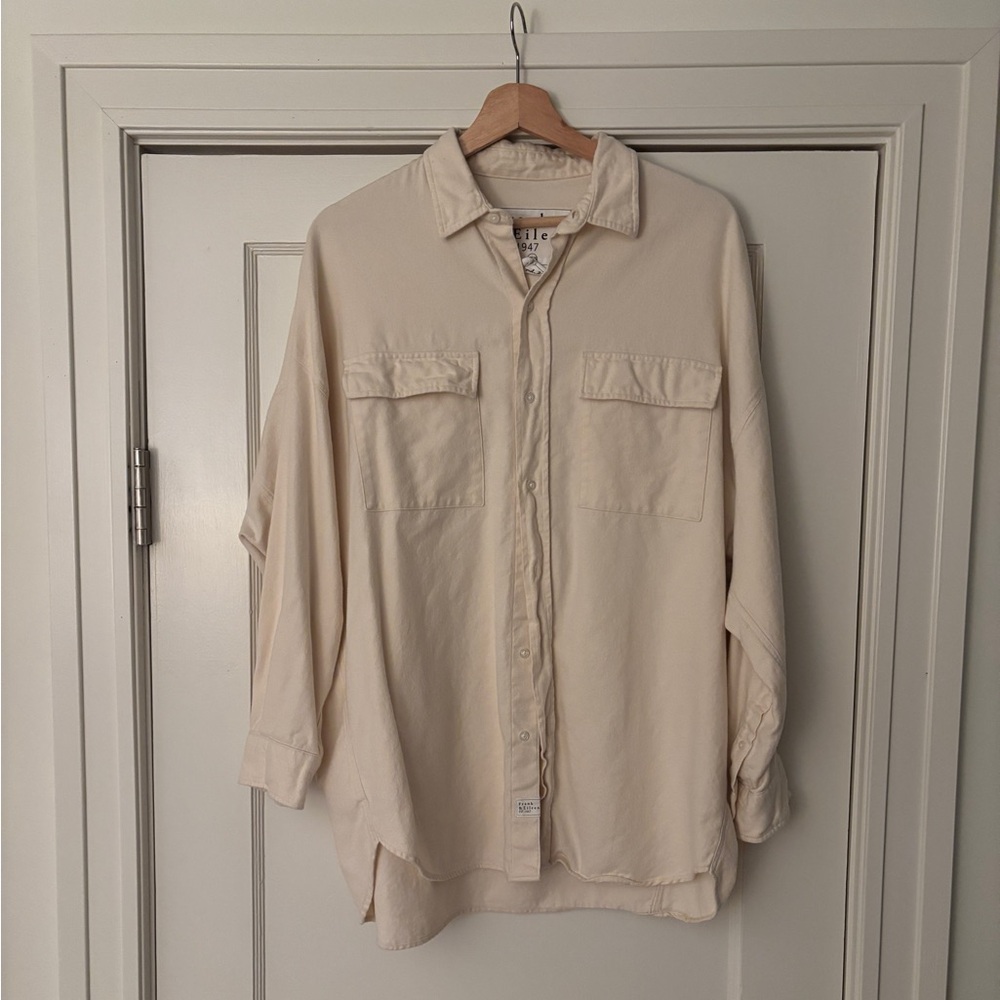 Frank & Eileen oversized flannel shirt